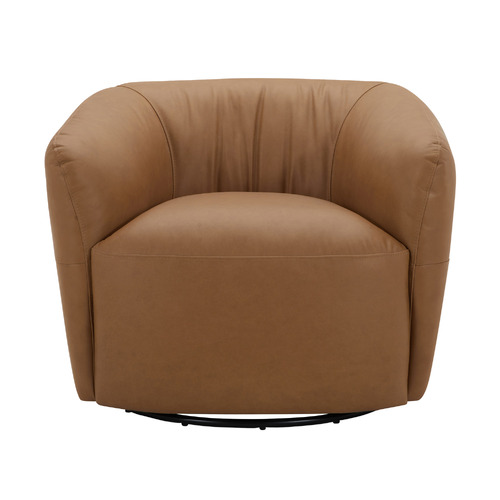 Caleb Faux Leather Swivel Armchair