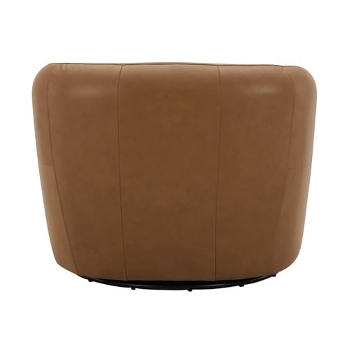 Caleb Faux Leather Swivel Armchair