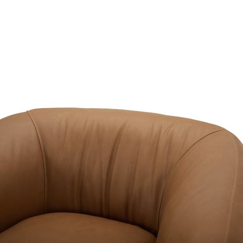 Caleb Faux Leather Swivel Armchair