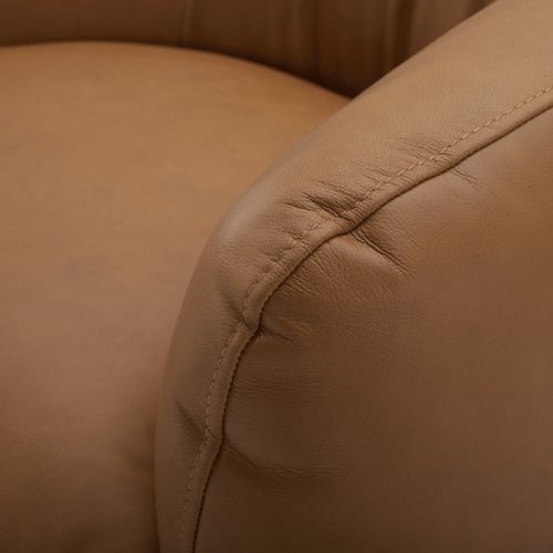 Caleb Faux Leather Swivel Armchair