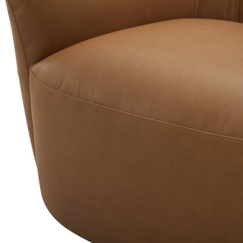 Caleb Faux Leather Swivel Armchair