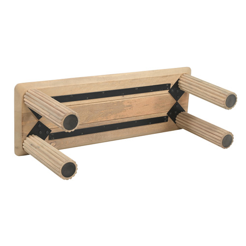 Tara Mango Wood Dining Table & Bench Set