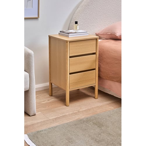 Jimmy 3 Drawer Bedside Table