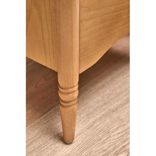 Willa 2 Drawer Ash Wood Bedside Table
