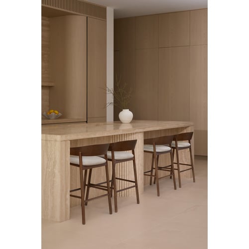 66cm Mattia Curved Back Solid Bar Stool