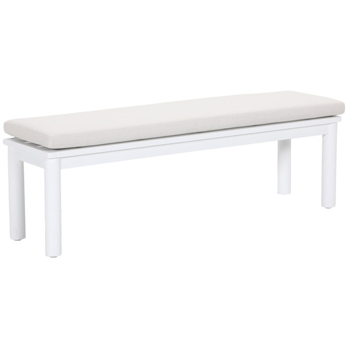 Kamari Aluminium Outdoor Dining Table & Bench Set