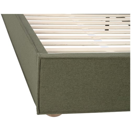 Forest Green Raya Upholstered Queen Bed