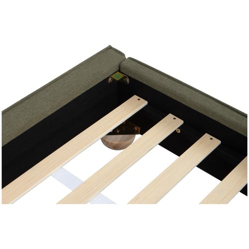 Forest Green Raya Upholstered Queen Bed