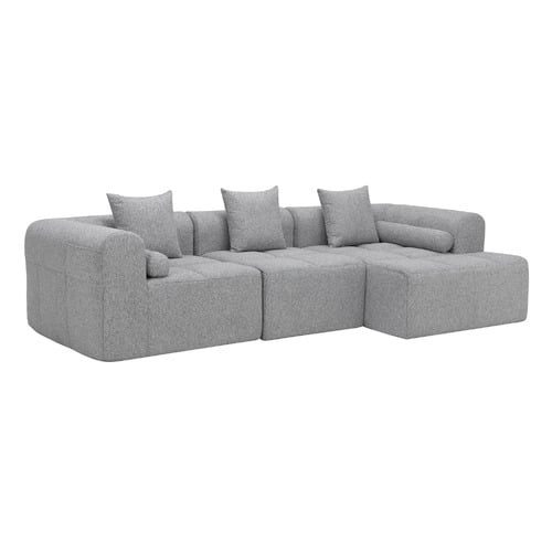 Bowie 4 Seater Boucle Sofa with Chaise