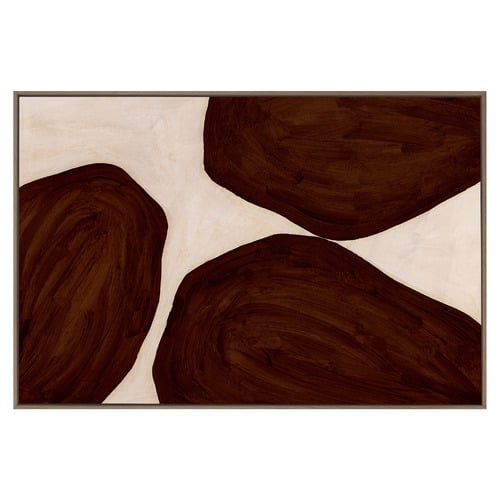 Cocoa Drift Framed Canvas Wall Art