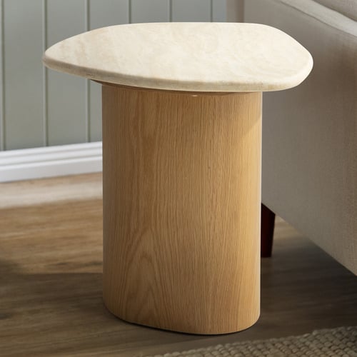 Ari Travertine Side Table
