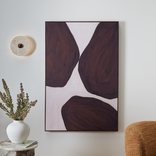 Cocoa Drift Framed Canvas Wall Art