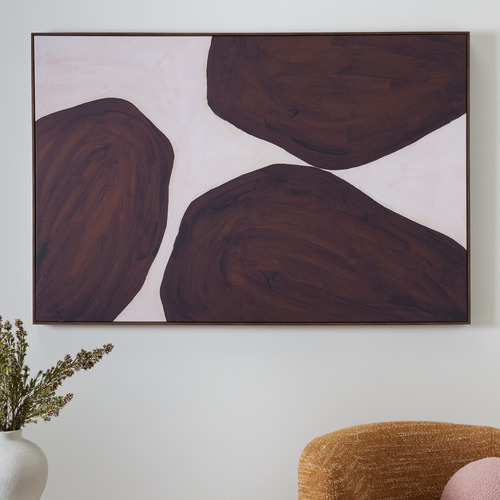Cocoa Drift Framed Canvas Wall Art