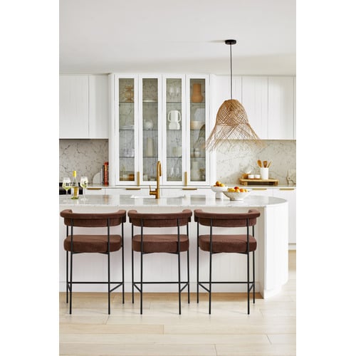 65cm Tamara Chenille Bar Stools