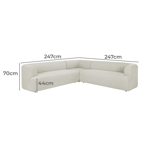 Gala 5 Seater Boucle Corner Sofa