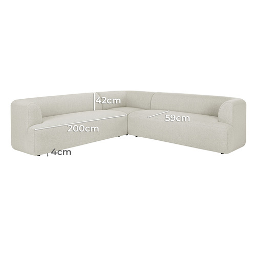 Gala 5 Seater Boucle Corner Sofa