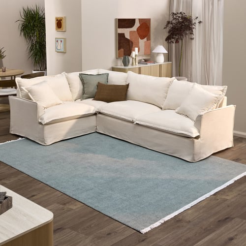 Softy Premium 5 Seater Queen Slipcover Corner Sofa Bed