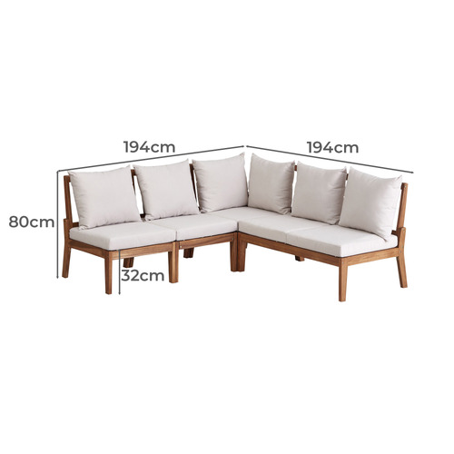 Anquilla Outdoor Modular Lounge Set with Cushions