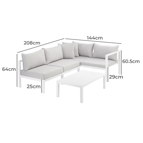 Felix 4 Seater Aluminium Outdoor Sofa Set