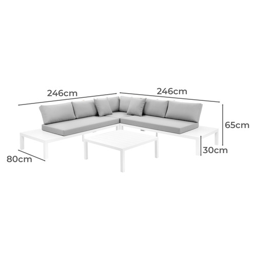 5 Seater Lyle Aluminium Outdoor Lounge Set
