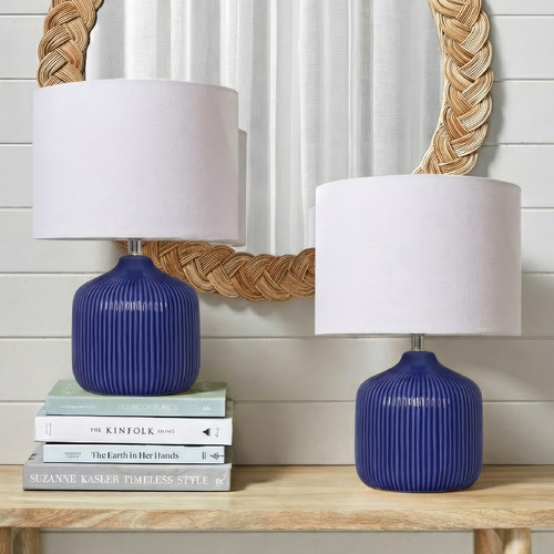 Darcy Ceramic & Linen Bedside Lamp
