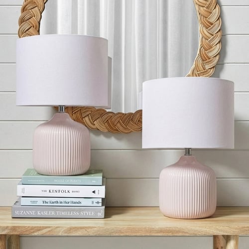 Darcy Ceramic & Linen Bedside Lamp