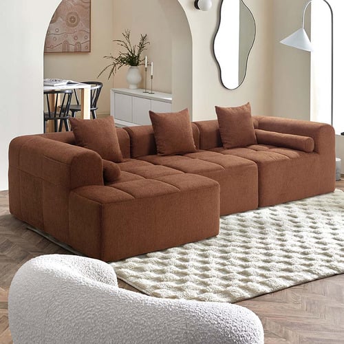 Bowie 4 Seater Boucle Sofa with Chaise