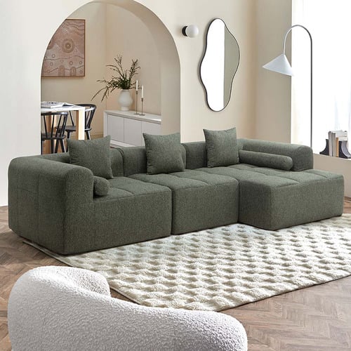 Bowie 4 Seater Boucle Sofa with Chaise