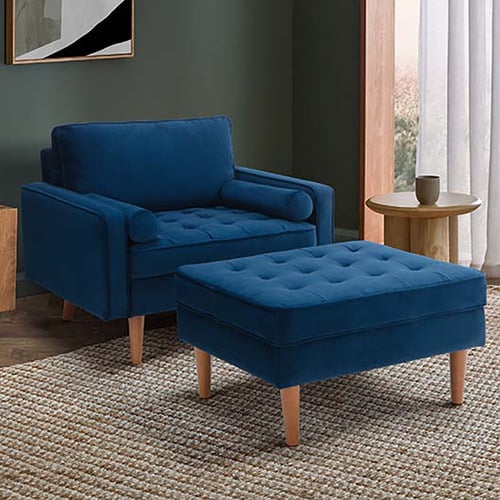 Stockholm Velvet Ottoman