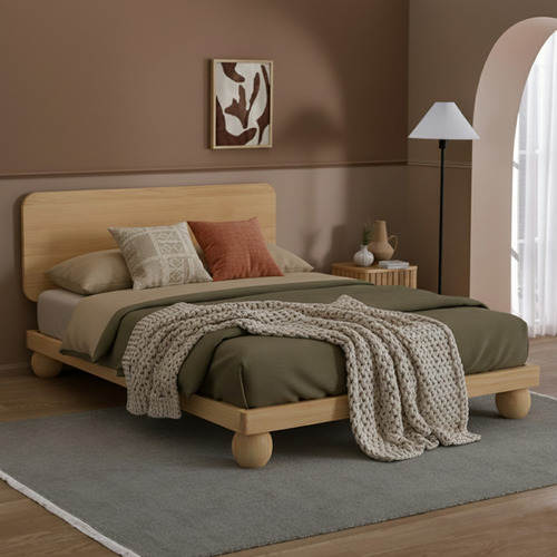 Bobble Pine Wood Bed Frame