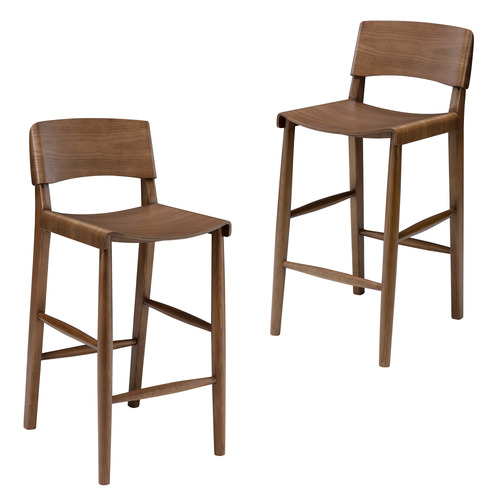 65cm  Kobe High Back Ash Wood Barstool
