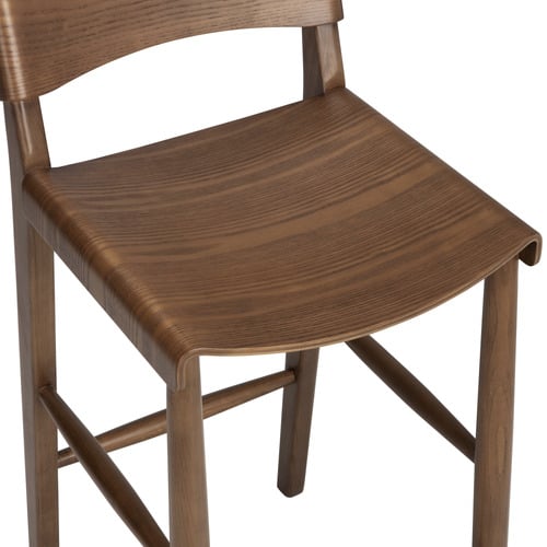 65cm  Kobe High Back Ash Wood Barstool