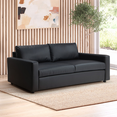 Jack 3 Seater Faux Leather Sofa