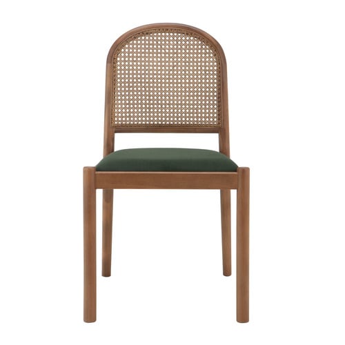 Louie Arched Rattan & Solid Beech Wood Dining Chairs