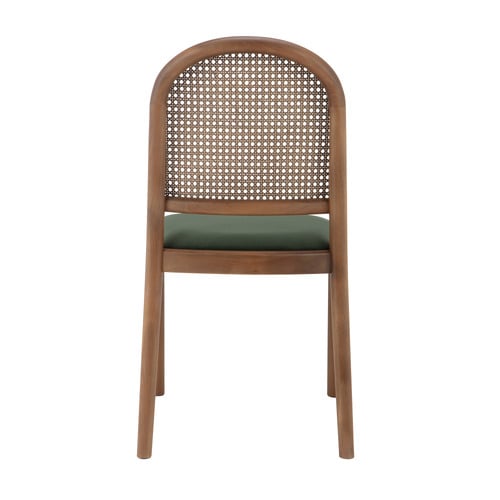 Louie Arched Rattan & Solid Beech Wood Dining Chairs