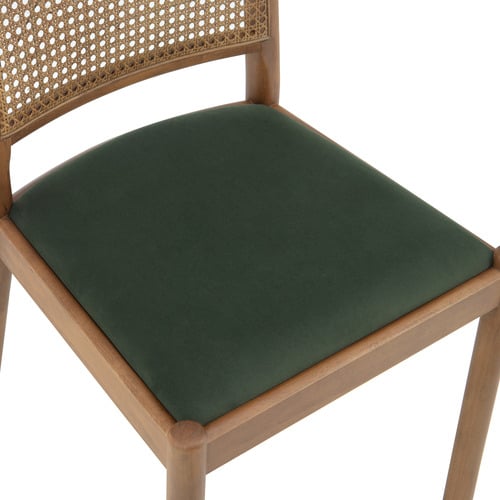 Louie Arched Rattan & Solid Beech Wood Dining Chairs