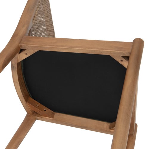 Louie Arched Rattan & Solid Beech Wood Dining Chairs