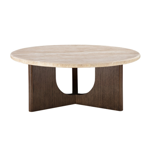 Annalisa Travertine Stone Coffee Table