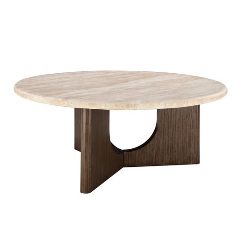 Annalisa Travertine Stone Coffee Table