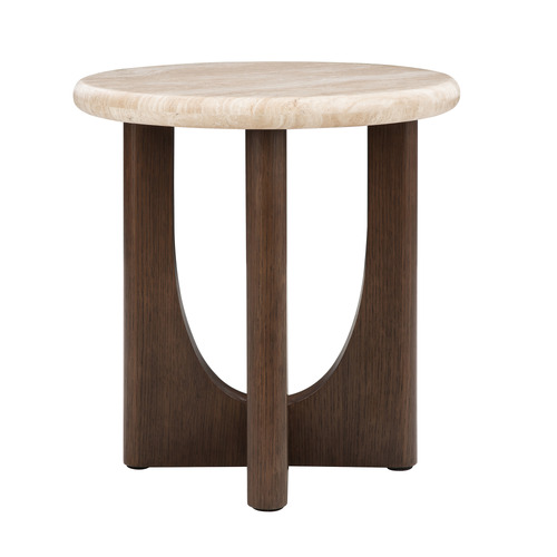 Annalisa Travertine Stone Side Table