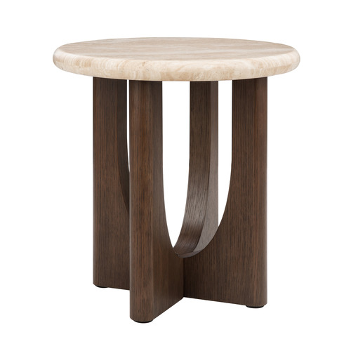Annalisa Travertine Stone Side Table