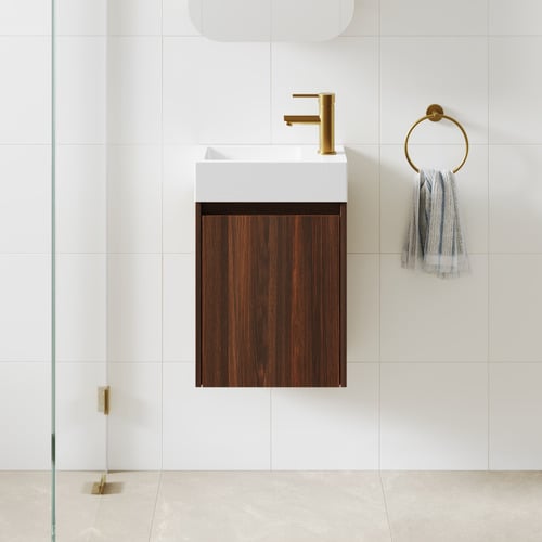 Havana 400mm Wall Hung Small Space Single Vanity with Integrated Basin