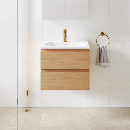 Havana 600mm Wall Hung Single Vanity with Integrated Basin