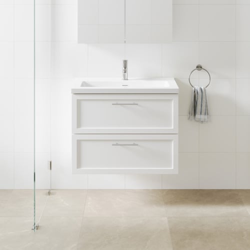 Dunes 800mm Wall Hung Single Vanity with Integrated Basin