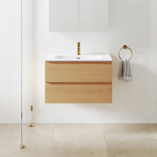 Havana 800mm Wall Hung Single Vanity with Integrated Basin