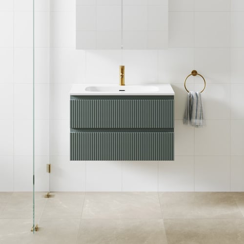 Panama 800mm Wall Hung Single Vanity with Integrated Basin