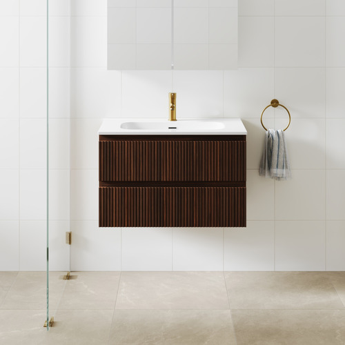 Panama 800mm Wall Hung Single Vanity with Integrated Basin