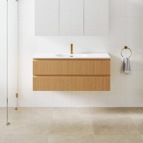 Panama 1200mm Wall Hung Single Vanity with Integrated Basin