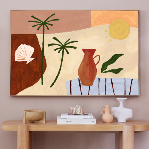 Sienna Coast Framed Canvas Wall Art