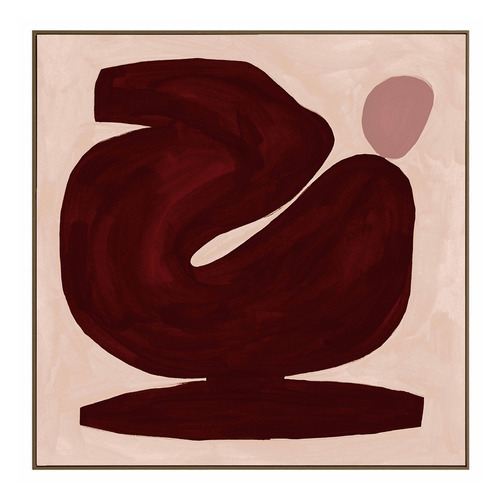Merlot Block Framed Canvas Wall Art
